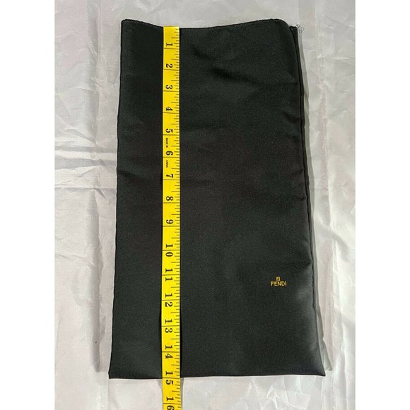 FENDI Storage Drawstring Dust Bag Polyester Black 15" x 8.3" - Picture 1 of 7
